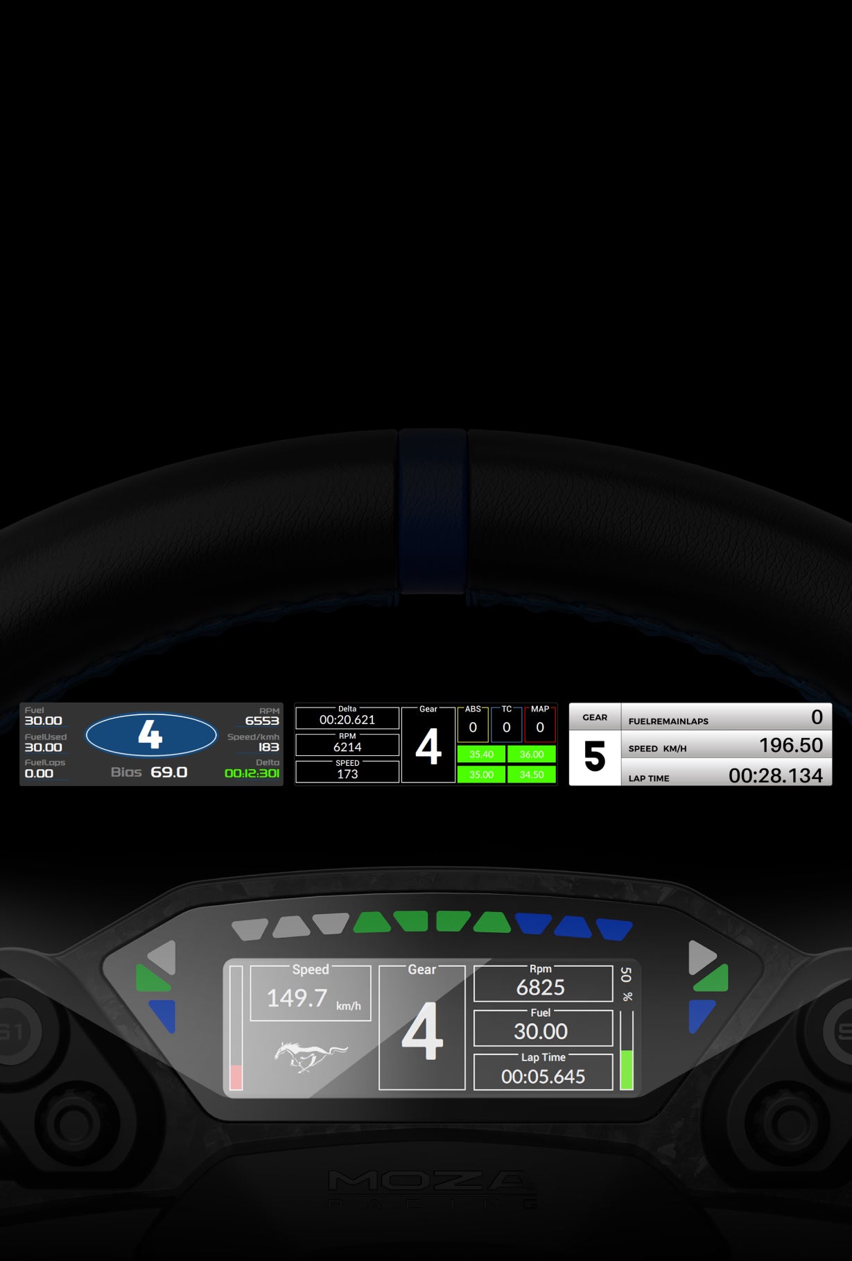 Moza Mustang GTD hd display